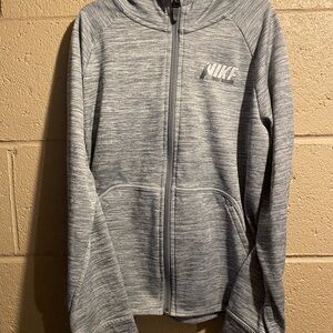 Nike Youth Medium Hoodie Therma Fit - Full Zip Swoosh & Name Logo Pockets